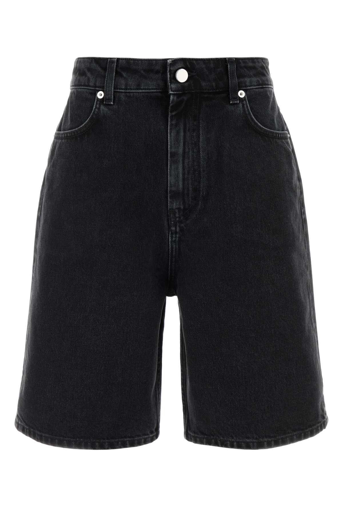 Loulou de Saison Black Denim Isu Bermuda Shorts Size 25" / US 0 / IT 36 - 1 Thumbnail