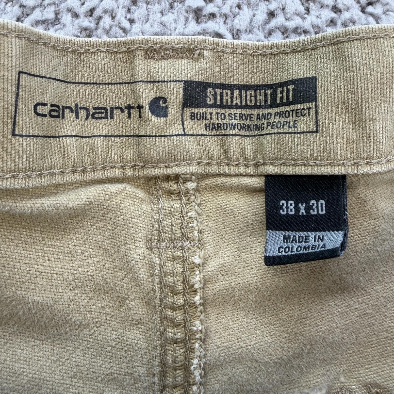 Carhartt Carhartt Straight Fit Work Pants Tan Distressed Paint 38x30 Size US 38 / EU 54 - 5 Thumbnail