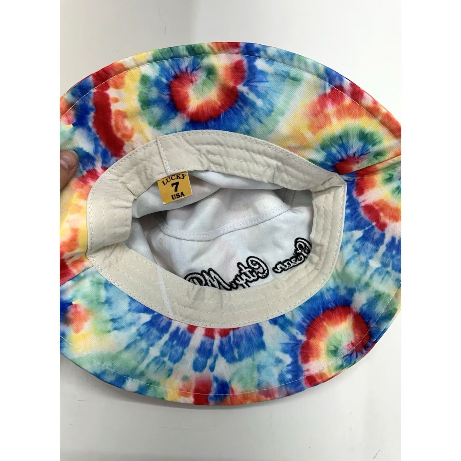 Logo 7 Lucky 7 USA Bucket Hat Tie Dye Ocean City Maryland Embroidered Logo Cap Size ONE SIZE - 6 Thumbnail