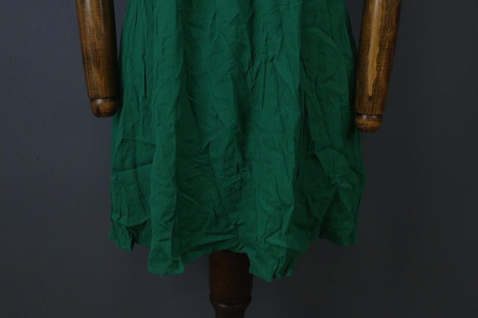 Wilkes Bashford Ba&sh Green Pleated Black Piping 3/4 Tunic Dress Size 1 Size M / US 6-8 / IT 42-44 - 3 Thumbnail