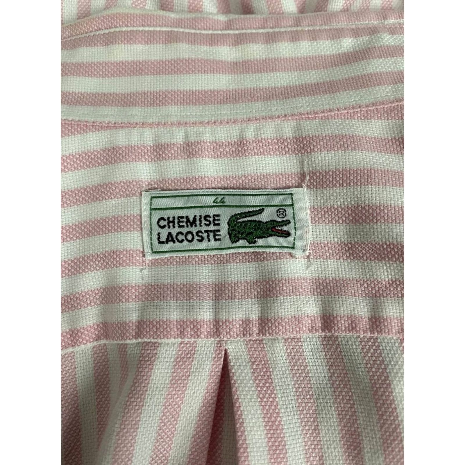 Lacoste Lacoste Shirt Size 44 Mens Casual White & Pink Cotton Short Sleeve Button Size US XXL / EU 58 / 5 - 3 Thumbnail