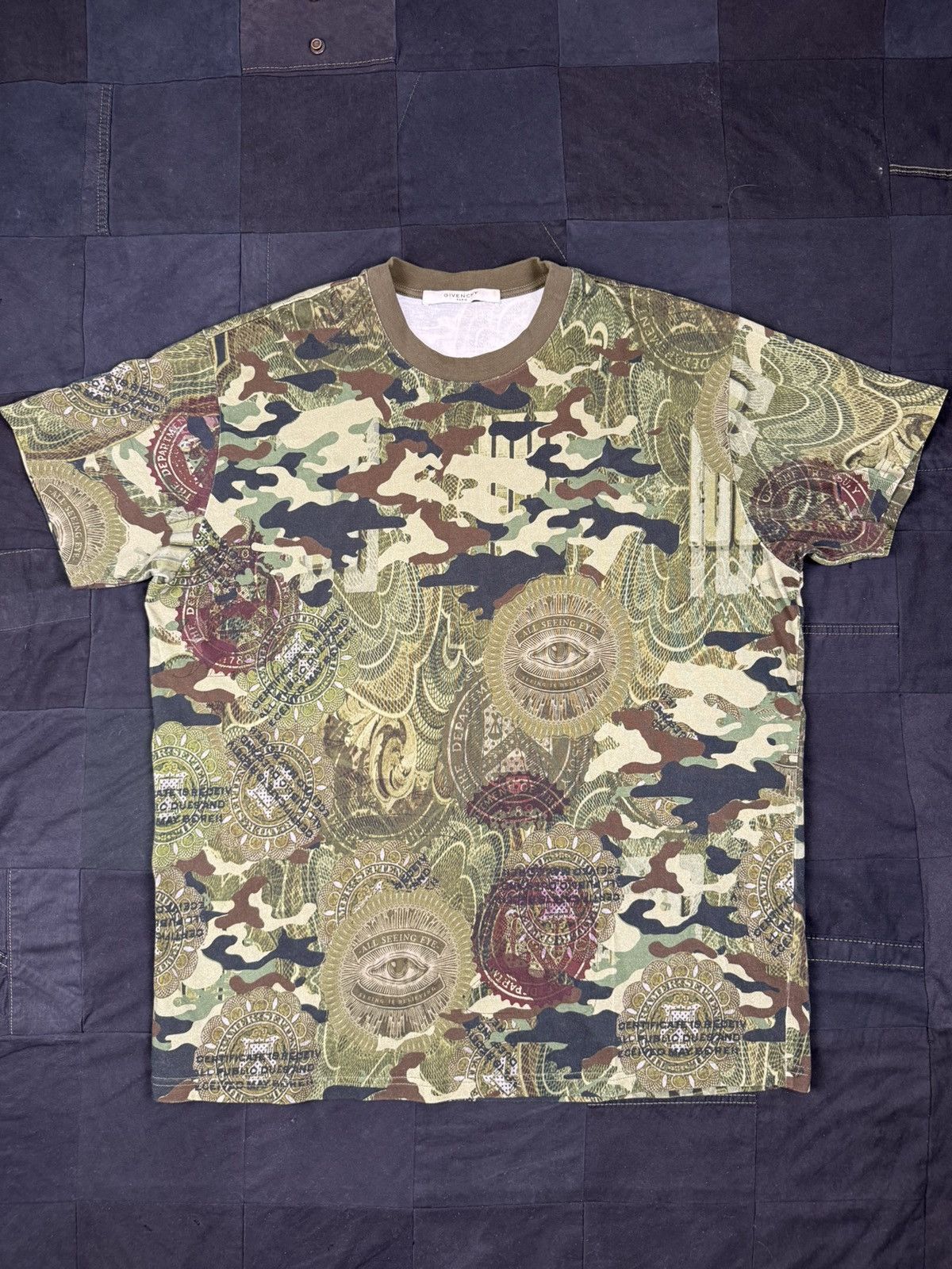 Givenchy Camouflage Money Shirt Size US S / EU 44-46 / 1 - 1 Thumbnail