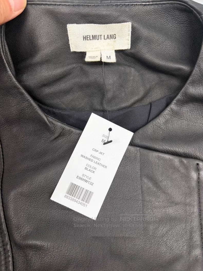 Helmut Lang Helmut Lang Dark deconstructed leather jacket Size M / US 6-8 / IT 42-44 - 4 Thumbnail
