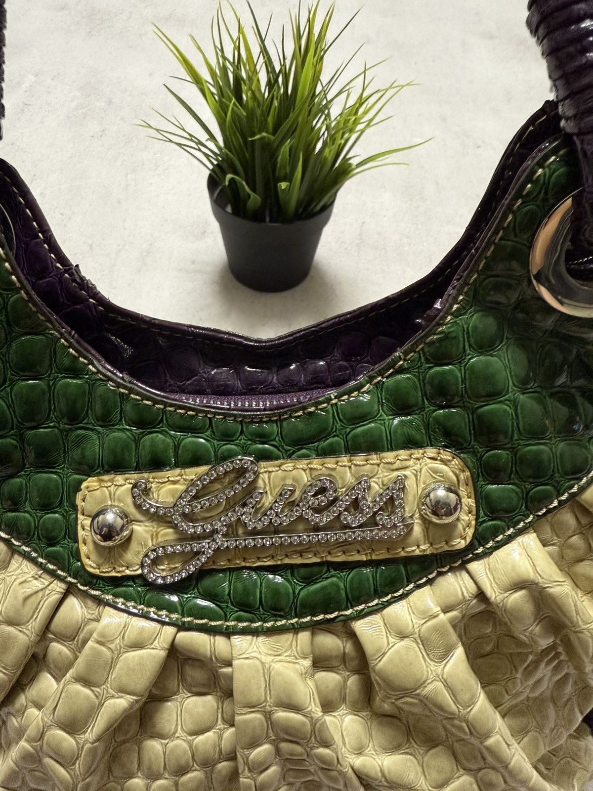 Guess × Vintage Vintage Guess Bag Crossbody Rhinestones Women Luxury Rare Size ONE SIZE - 3 Thumbnail