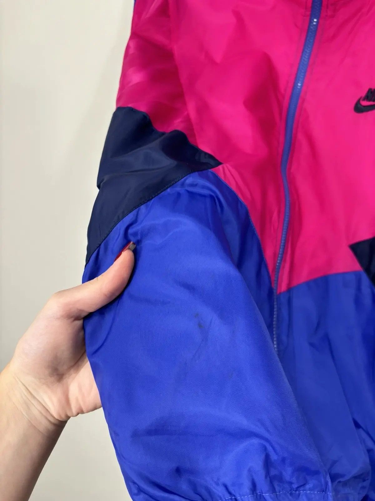 Nike × Vintage Vintage 90s Nike Y2K Full Zip Retro Nylon Track Jacket Size US M / EU 48-50 / 2 - 8 Thumbnail