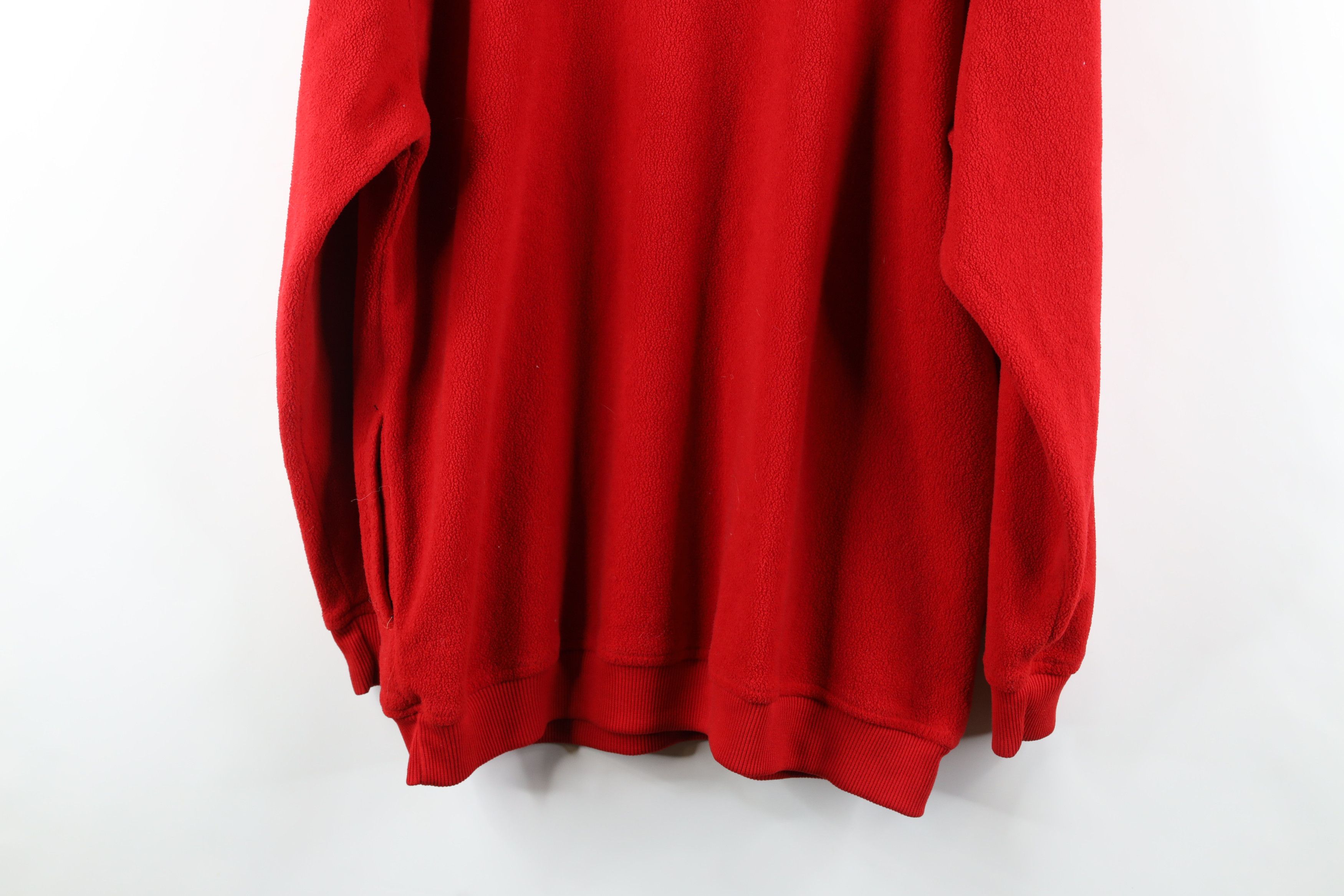 Fubu × Vintage Vintage 90s FUBU Spell Out Baggy Hip Hop Fleece Hoodie Red Size US S / EU 44-46 / 1 - 12 Thumbnail