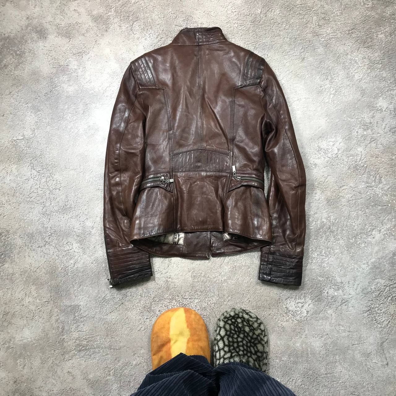 Vintage Vintage Y2K Brown Leather Jacket Streetwear Grunge Slim M Size M / US 6-8 / IT 42-44 - 6 Thumbnail
