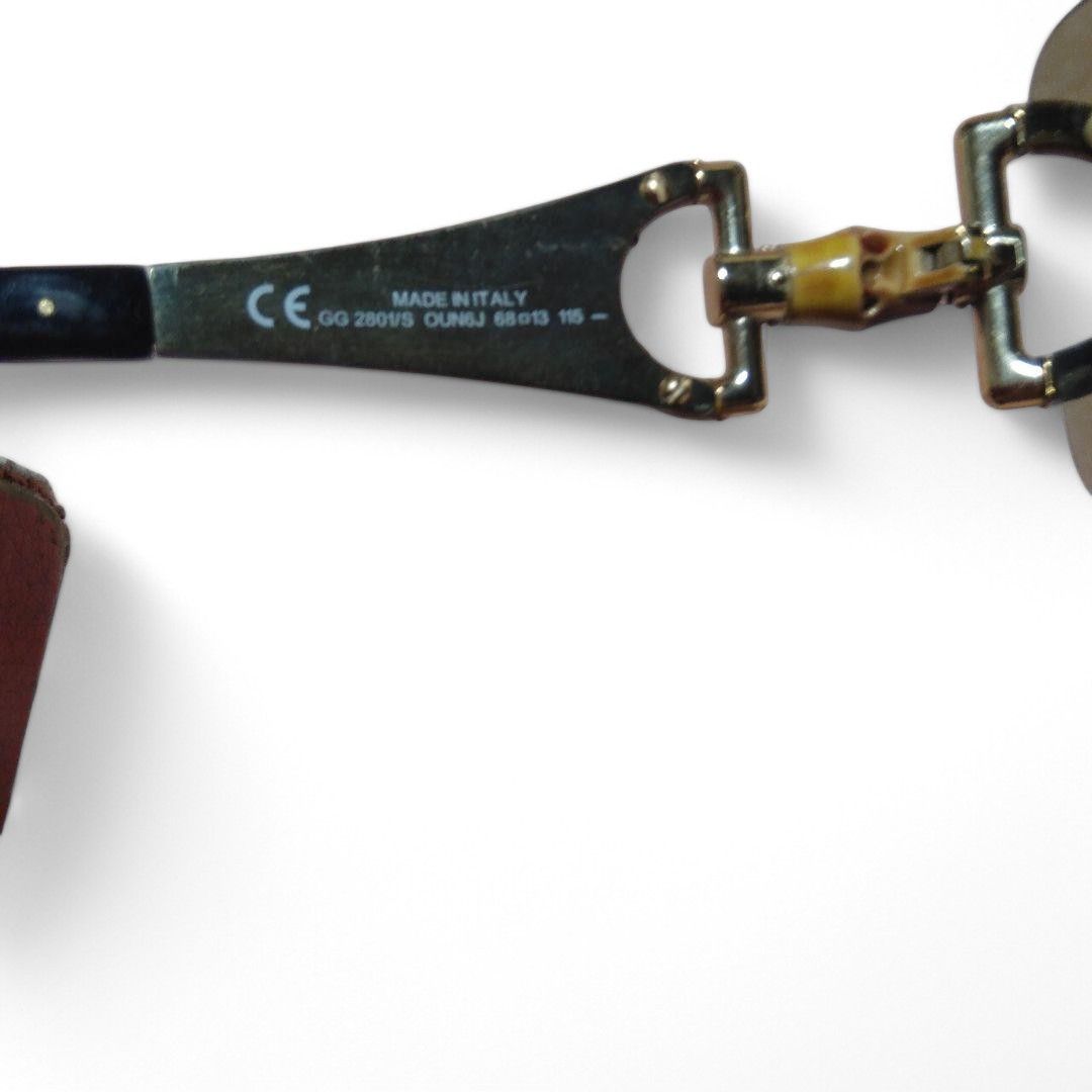 Gucci Gucci - Sunglasses Horsebit Bamboo Gold Size ONE SIZE - 5 Thumbnail