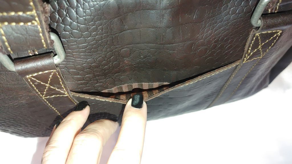 Jack Georges Jack Georges Hornback Croco Satchel Handbag #HB815 NWOT Size ONE SIZE - 5 Thumbnail