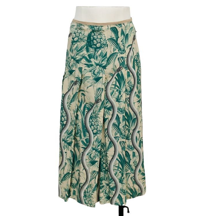 Gucci Gucci Snake Print Silk Midi Skirt Size 40 Size 27" / US 4 / IT 40 - 1 Thumbnail