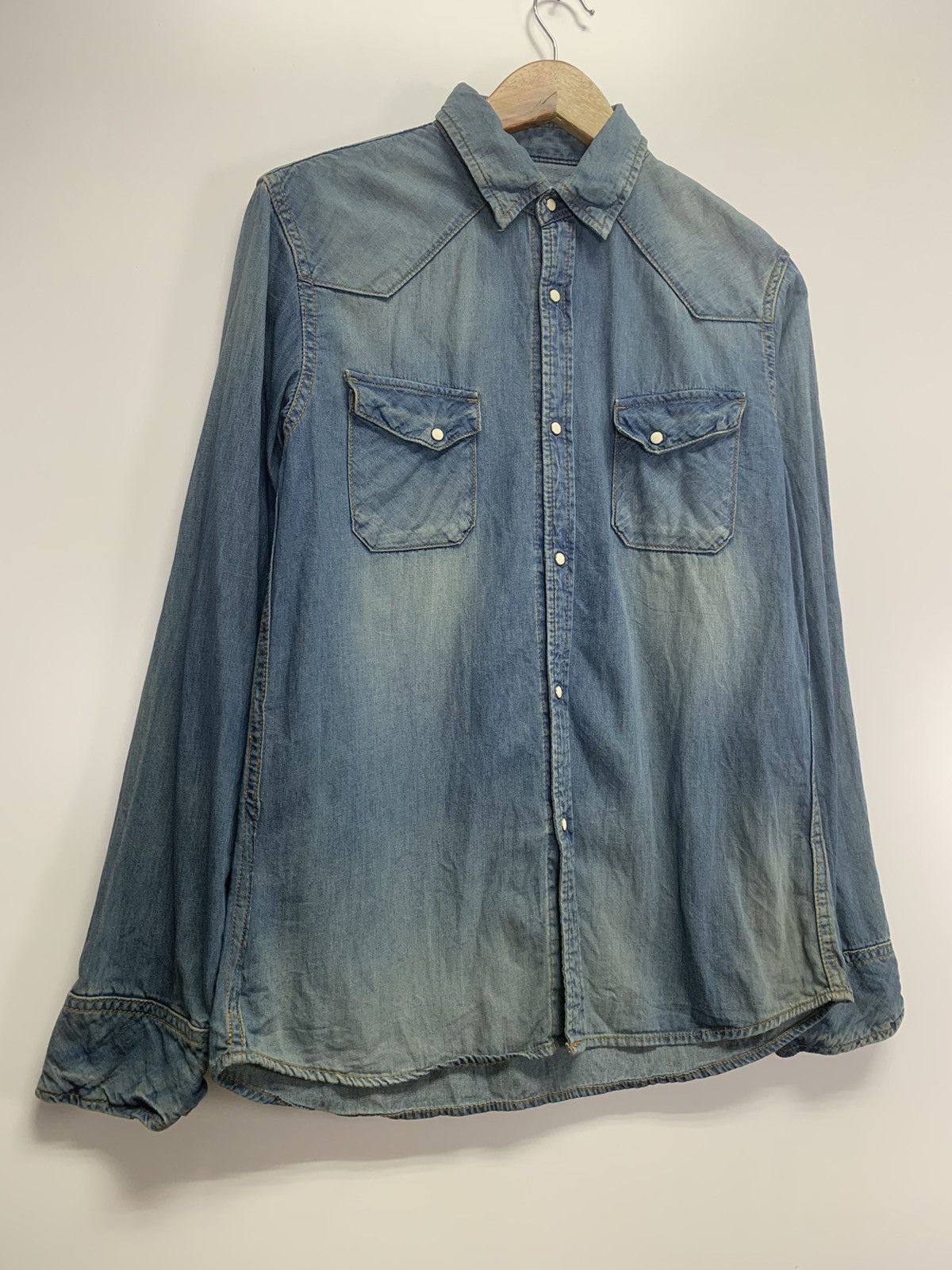 NANO universe Vintage Western Denim Jacket Size US L / EU 52-54 / 3 - 5 Thumbnail