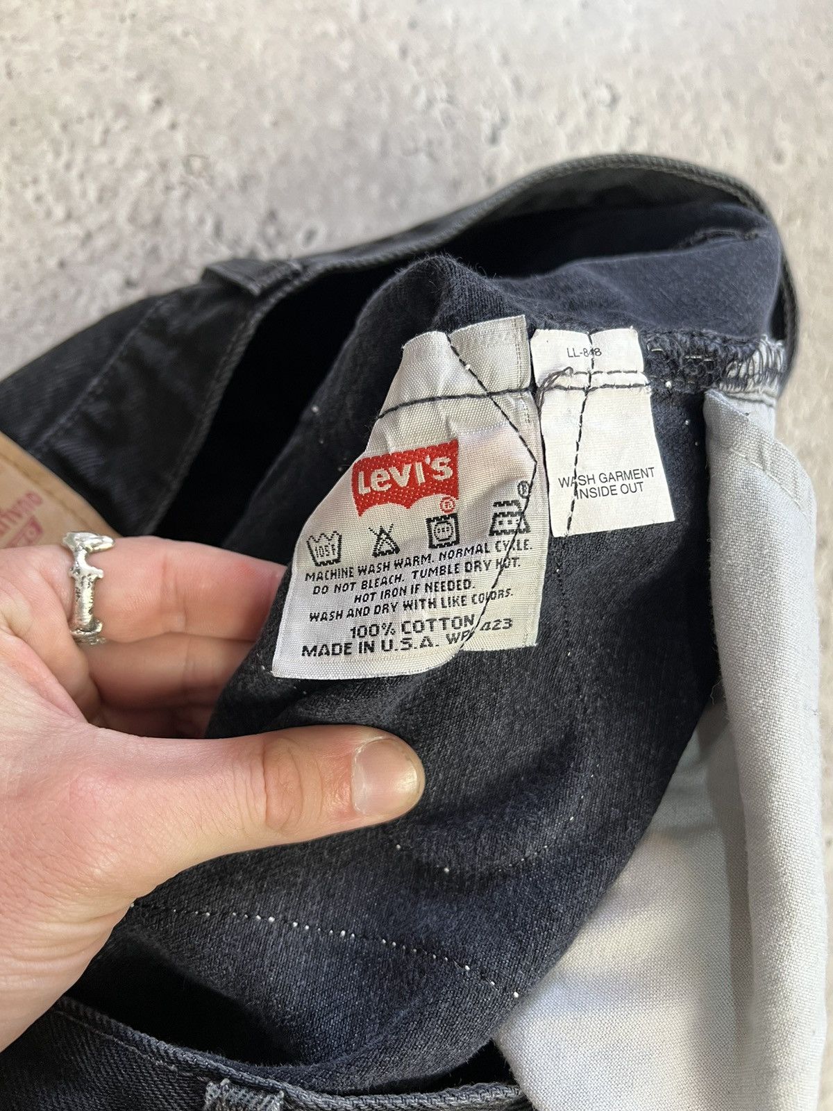 Levi's × Levi's Vintage Clothing Levis 501 Custom Skeleton Jeans Denim FUCK DISTRESSED PANTS Size US 32 / EU 48 - 9 Thumbnail