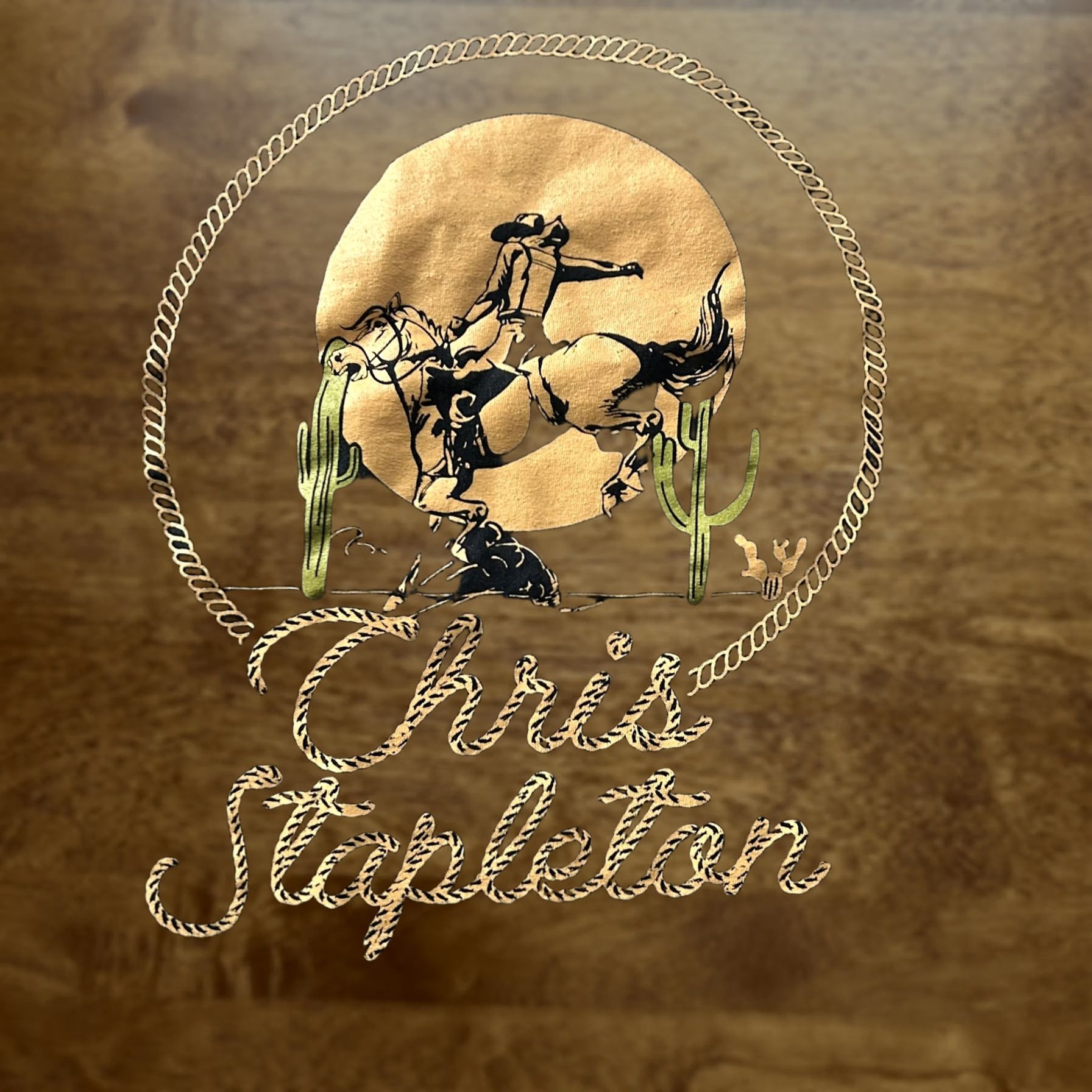 Vintage Chris Stapleton Shirt Mens 2XL Black Cowboy Moon Western Graphic Tee T-Shirt Size US XXL / EU 58 / 5 - 1 Thumbnail