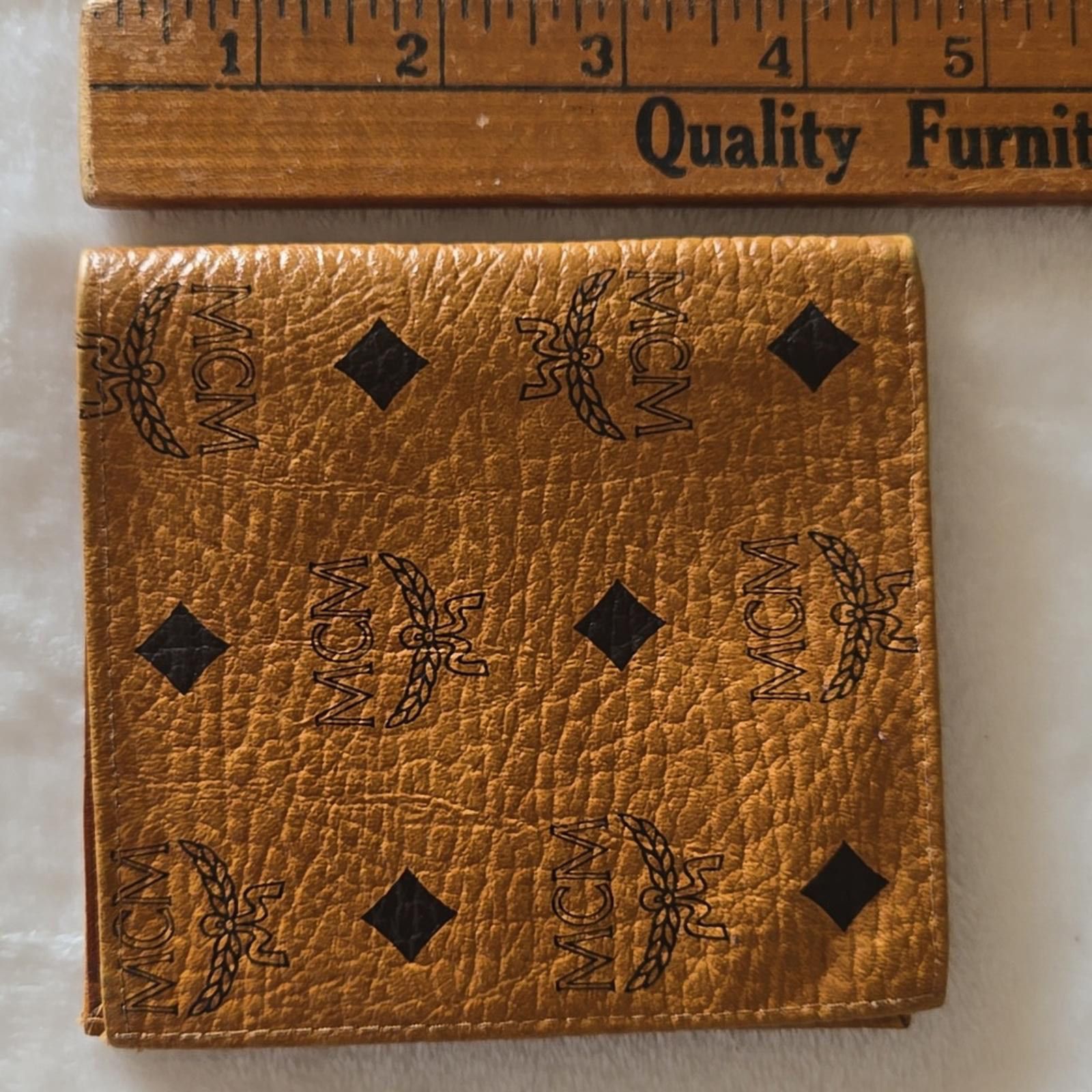 MCM MCM Cognac Visetos Monogram Canvas Nappa Leather Wallet Size ONE SIZE - 5 Thumbnail