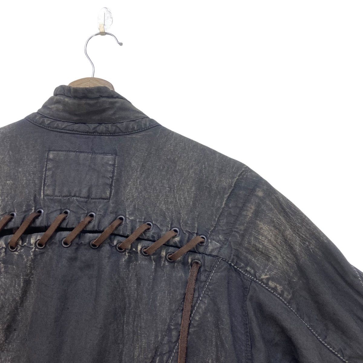 Marithe + Francois Girbaud MFG Distressed Design Lace Up Biker Style Jacket Size US S / EU 44-46 / 1 - 15 Thumbnail