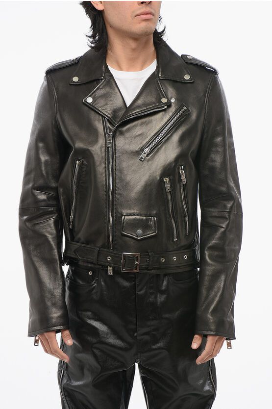 Amiri Perfecto Leather Jacket - Black