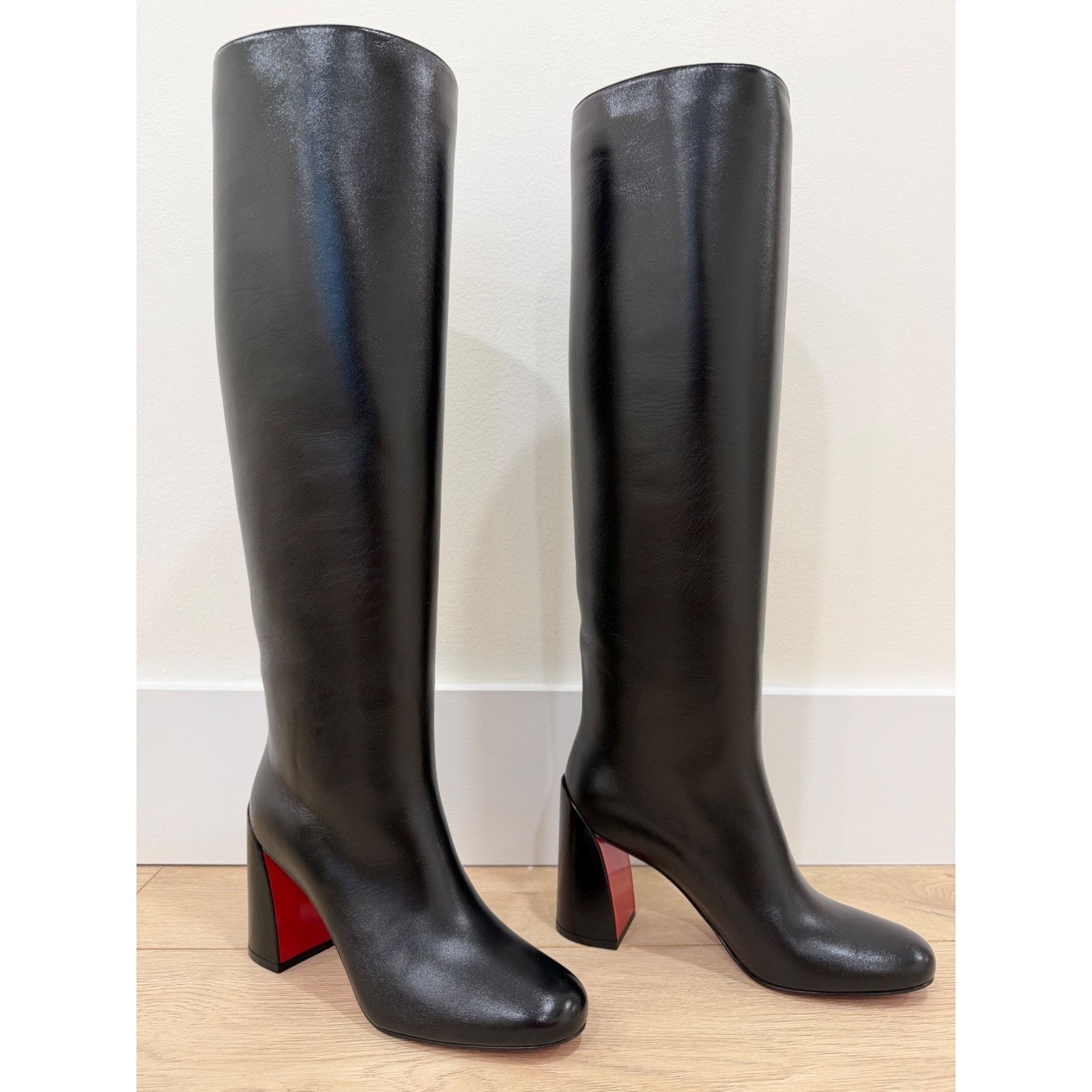 Christian Louboutin Christian Louboutin Janitta 85 Knee High Block Boot 36.5 Size US 6.5 / IT 36.5 - 11 Thumbnail