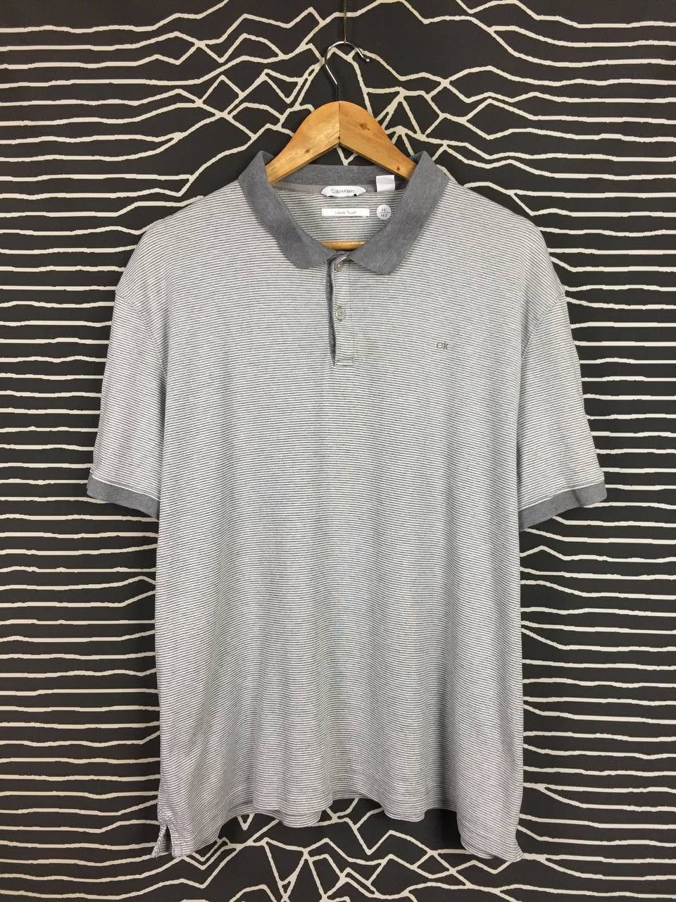 Calvin Klein Calvin Klein CK Liquid Touch Casual Striped Polo Shirt Size US XL / EU 56 / 4 - 1 Thumbnail