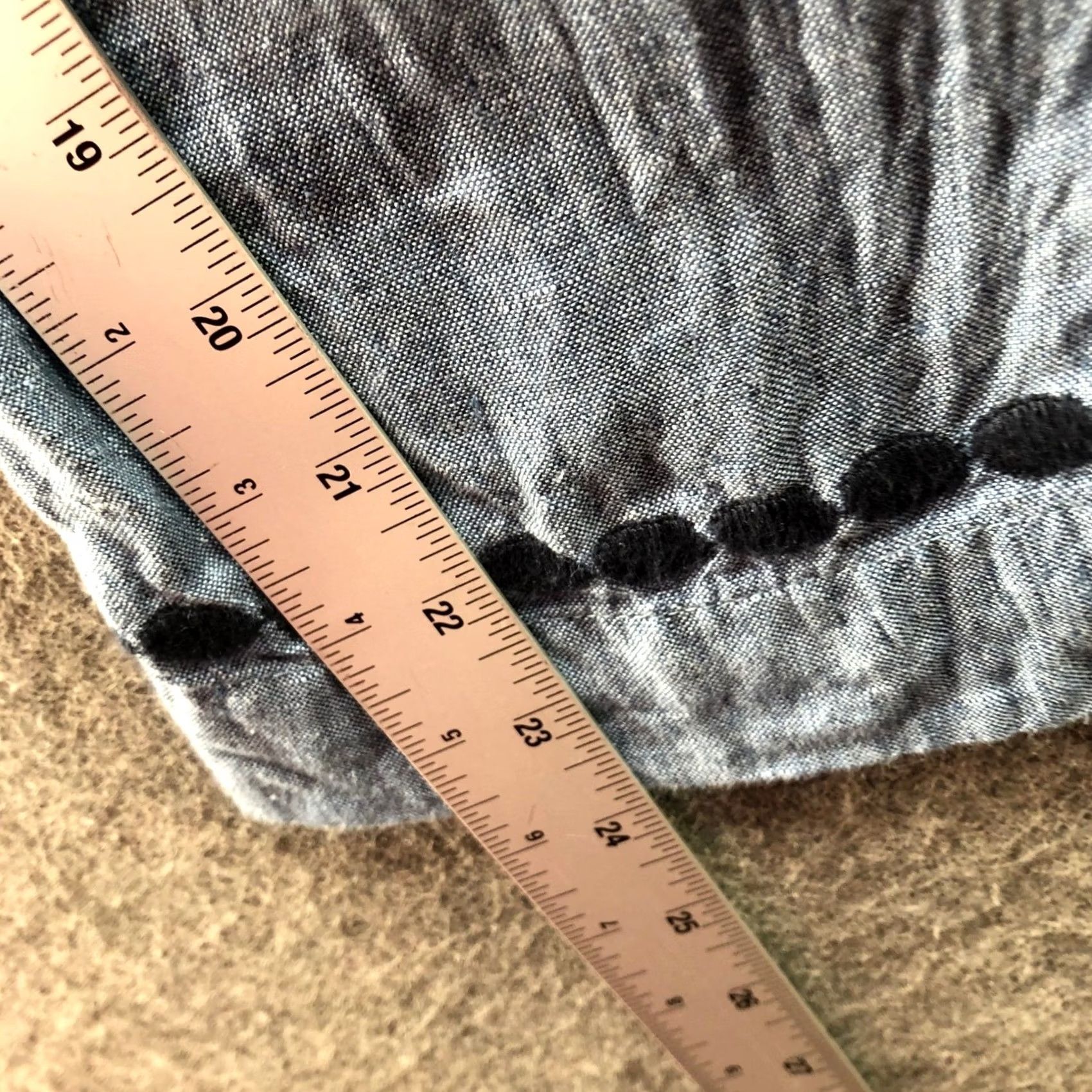Charter Club Charter Club Pants Wool? 100% Linen Pull On Crop Womens M Blue Straight Embroidered Size 32" / US 10 / IT 46 - 8 Thumbnail