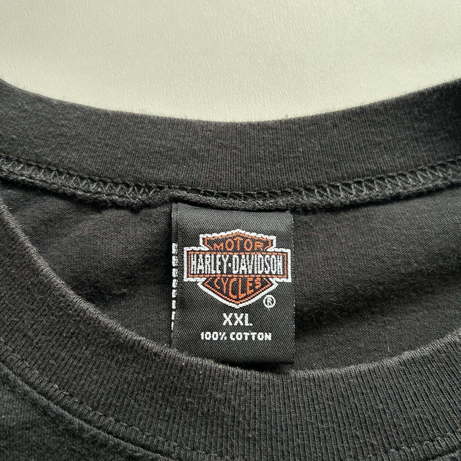 Harley Davidson × Vintage Vintage 90s Harley Davidson Caribbean T Shirt Sz XXL Black Size US XXL / EU 58 / 5 - 3 Thumbnail