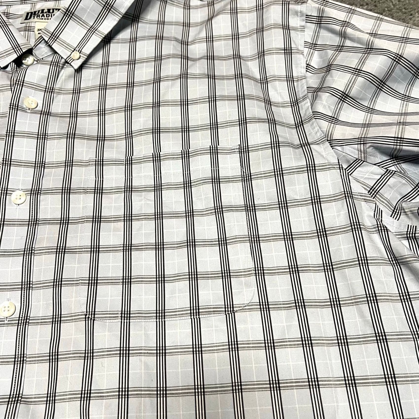 Duluth Trading Company Duluth Shirt Mens 3XL Tall Plaid Wrinkle Fighter Blue Long Sleeve Button Size US XXL / EU 58 / 5 - 2 Thumbnail