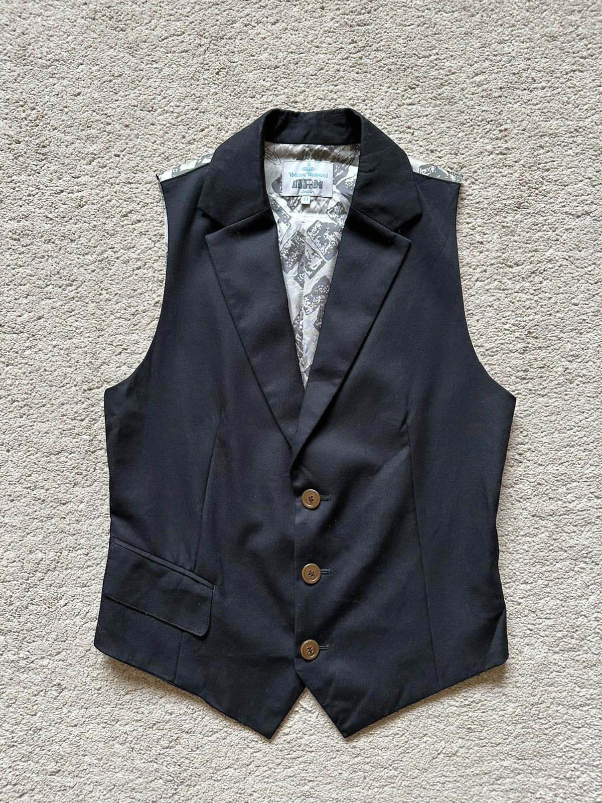 2000s Vivienne Westwood Man Back Print Orb Logo Vest