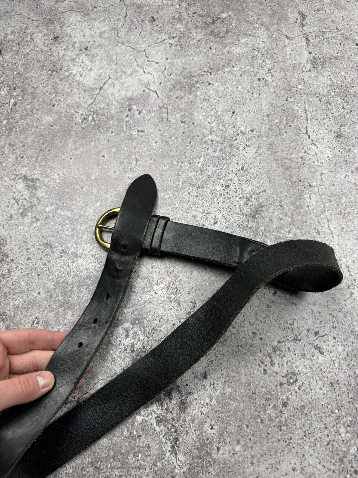 Ralph Lauren Vintage Polo Ralph Lauren Leather Belt Very Rare Black Gold Size ONE SIZE - 7 Thumbnail