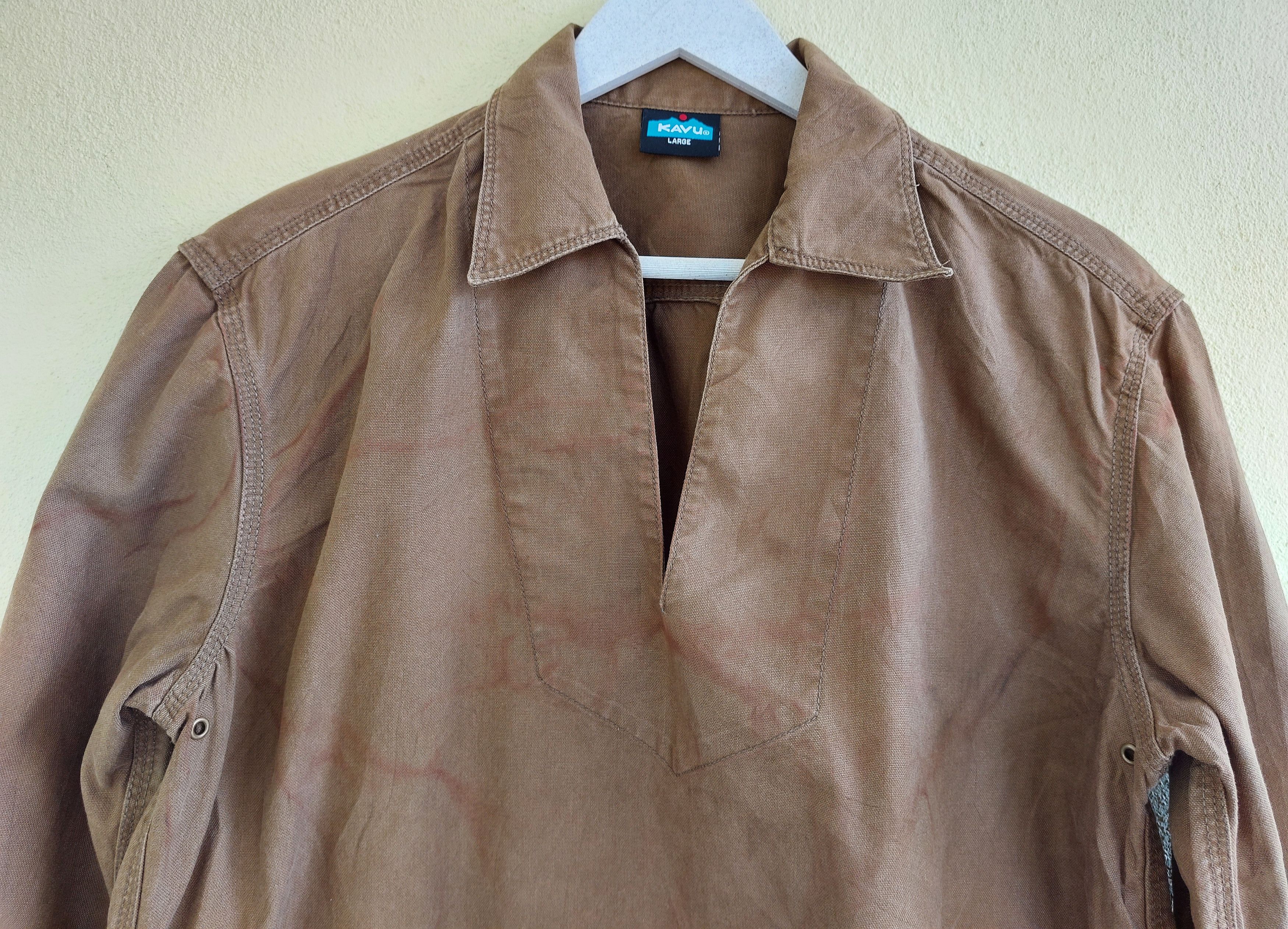 KAVU KAVU cotton canvas open collar jacket Size US L / EU 52-54 / 3 - 2 Thumbnail