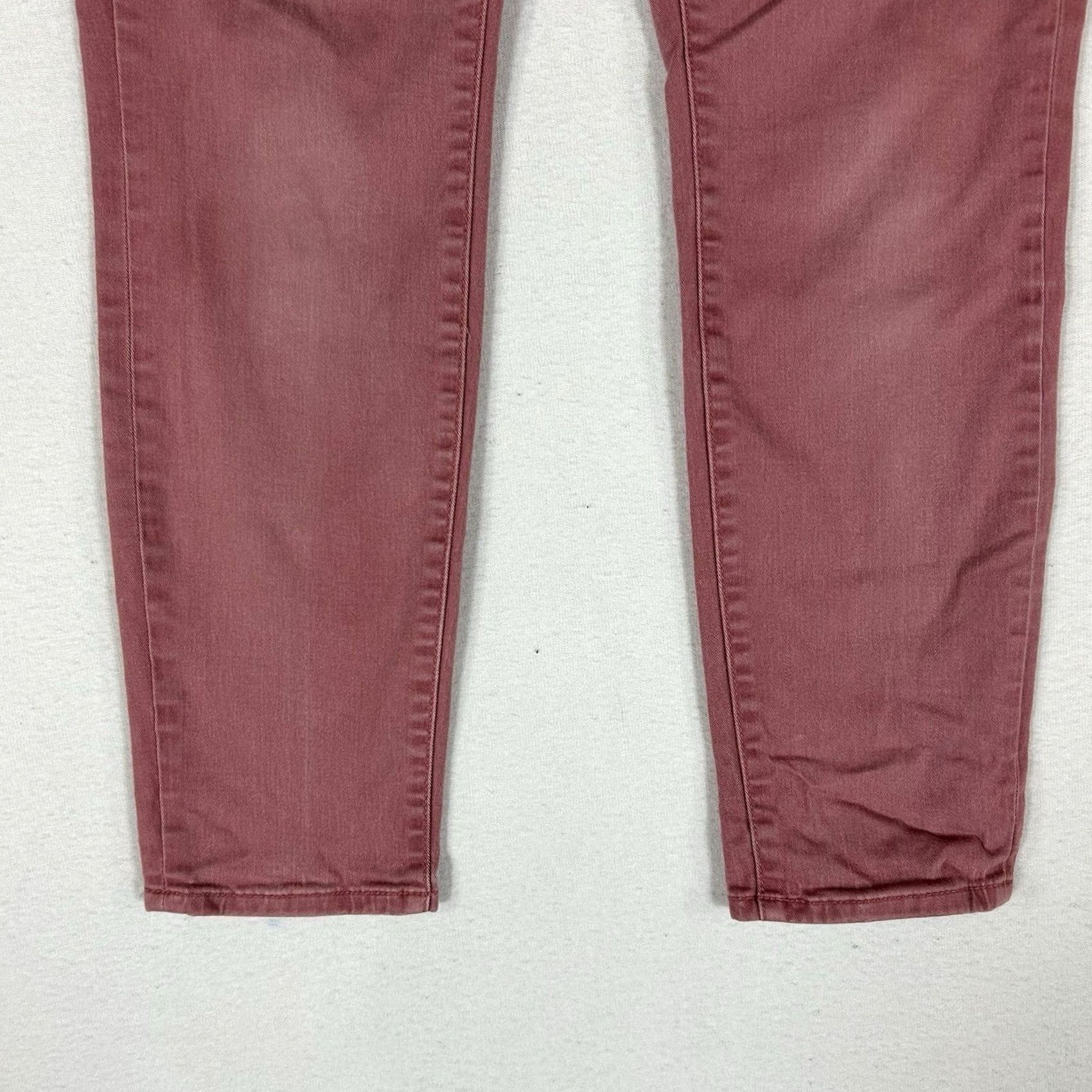 J.Crew J. Crew Jeans Skinny Women's 29 Red Denim Stretch Mid Rise 5-Pocket City 90s Size 29" - 3 Thumbnail