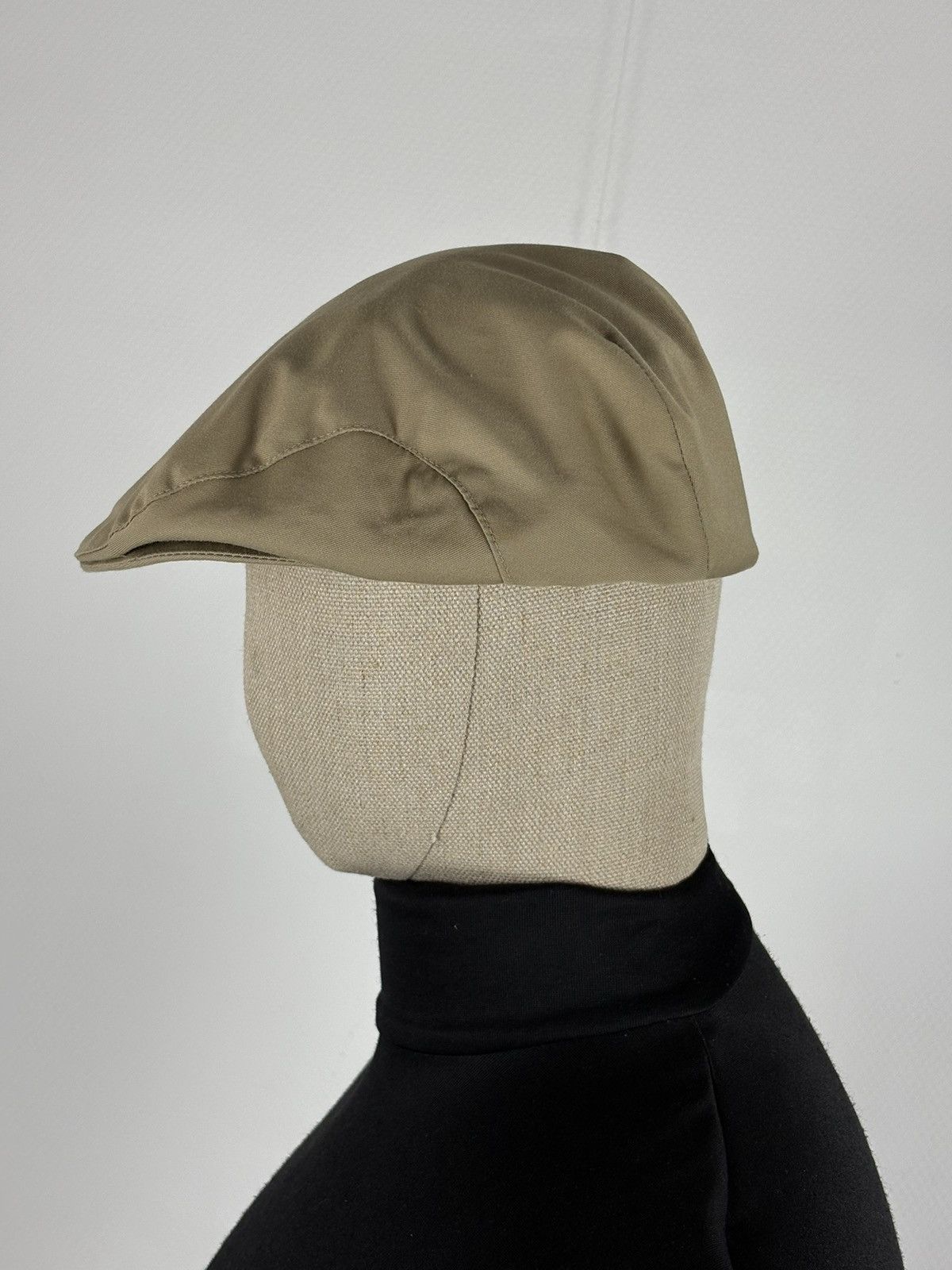 Burberry Rare 90's Burbeerry's Nova Check Lining Tan Plaid Flat Newsboy Cap Visor Driver Hat Size ONE SIZE - 2 Thumbnail