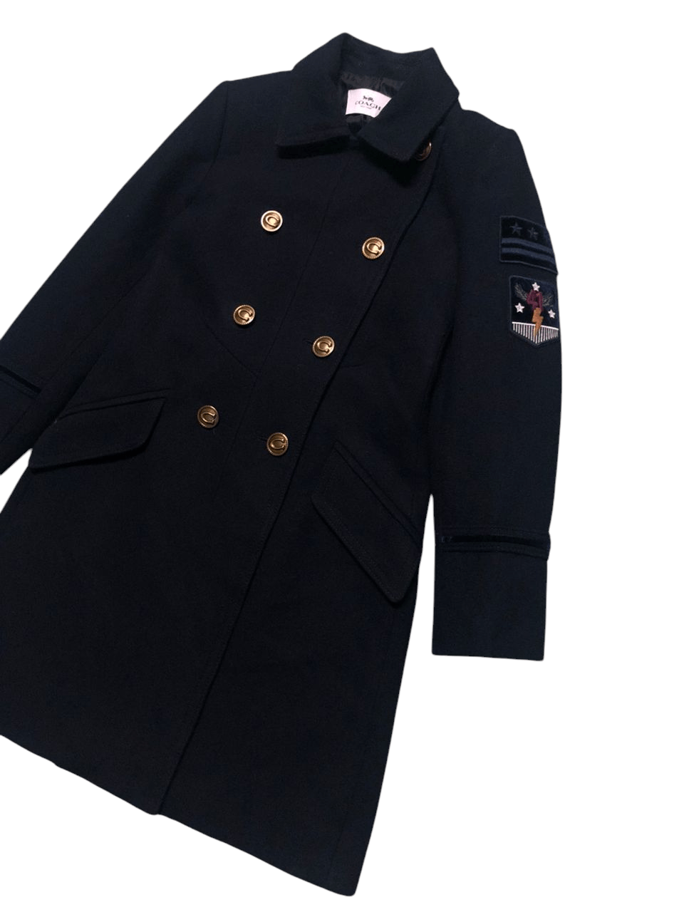 Coach Coach Wool Coat Navy Blue Double Breasted Size S / US 4 / IT 40 - 6 Thumbnail
