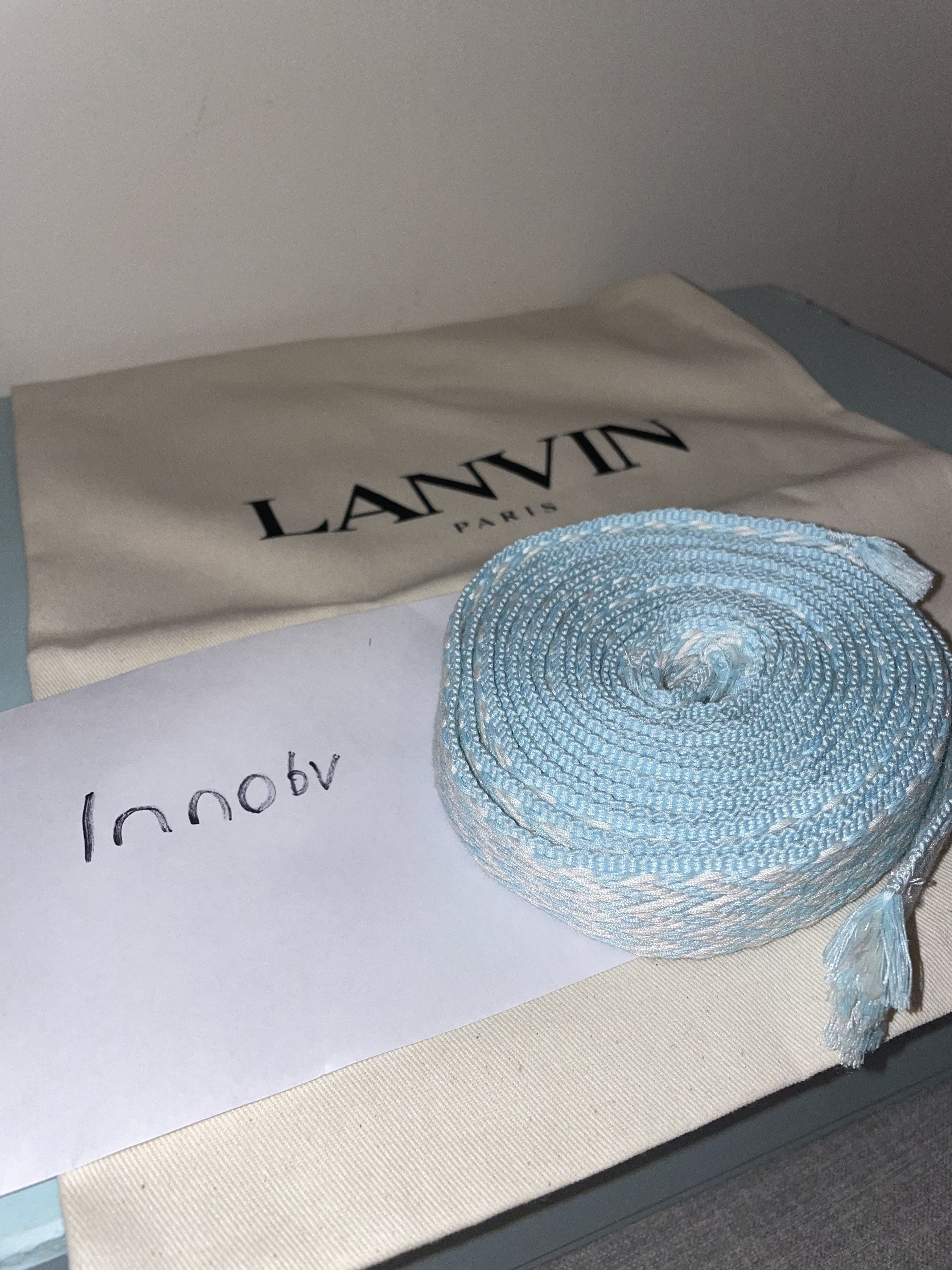 Lanvin Lanvin Curb Laces - Baby Blue Size ONE SIZE - 1 Preview