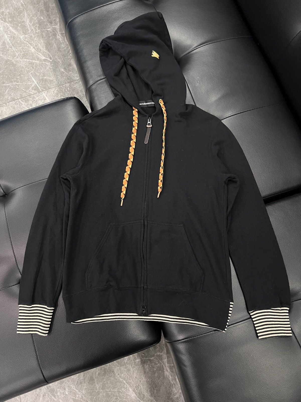 mercibeaucoup mercibeaucoup, Oversized Hood Bear Embroidery Zip Hoodie Size US L / EU 52-54 / 3 - 5 Thumbnail