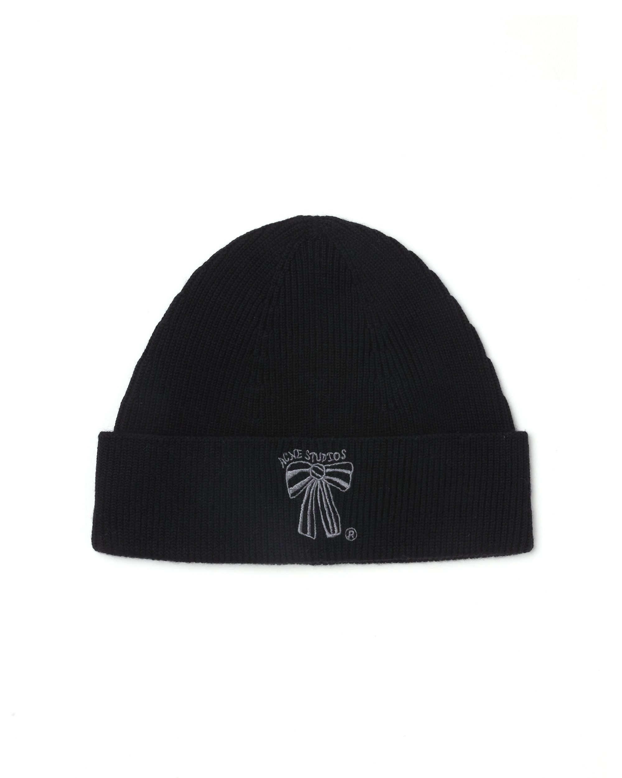 Acne Studios Acne Studios Bow Embroidery Beanie Size ONE SIZE - 1 Thumbnail