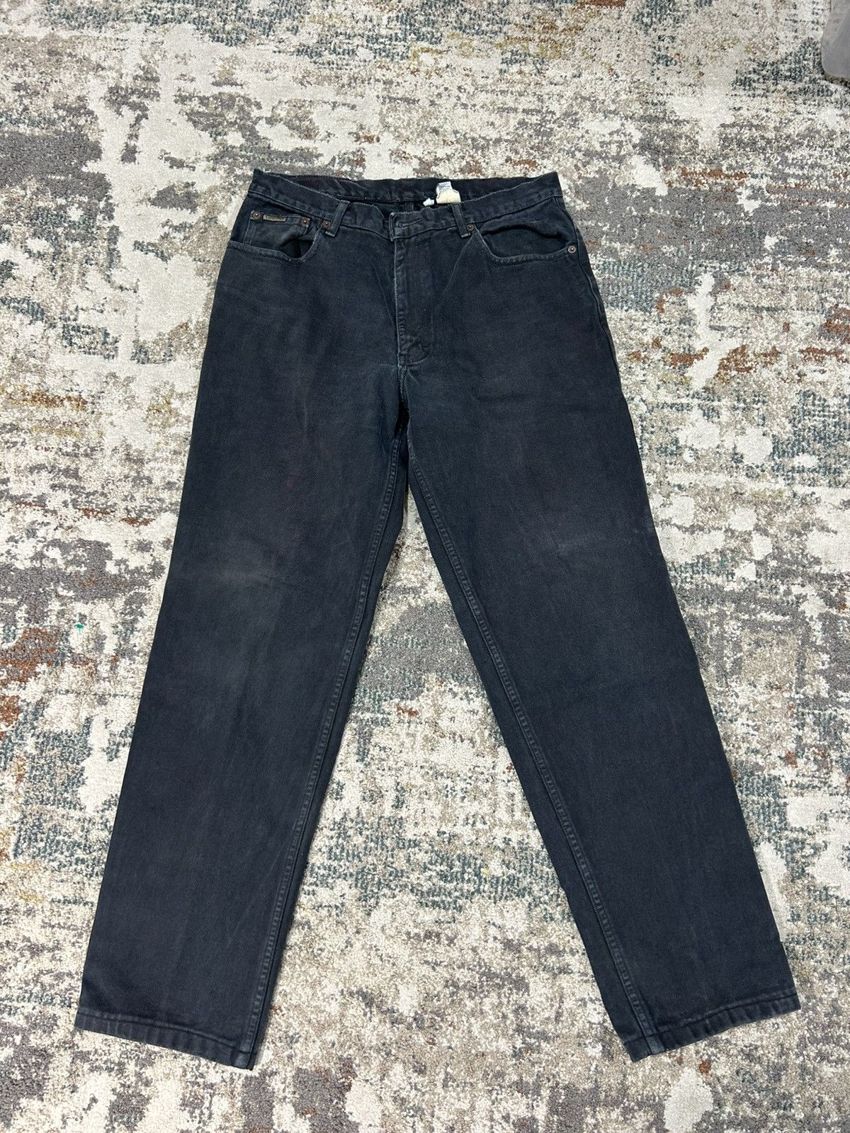 Calvin Klein Vintage Y2k Calvin Klein Black Washed Straight Fit Jeans Size US 32 / EU 48 - 1 Thumbnail