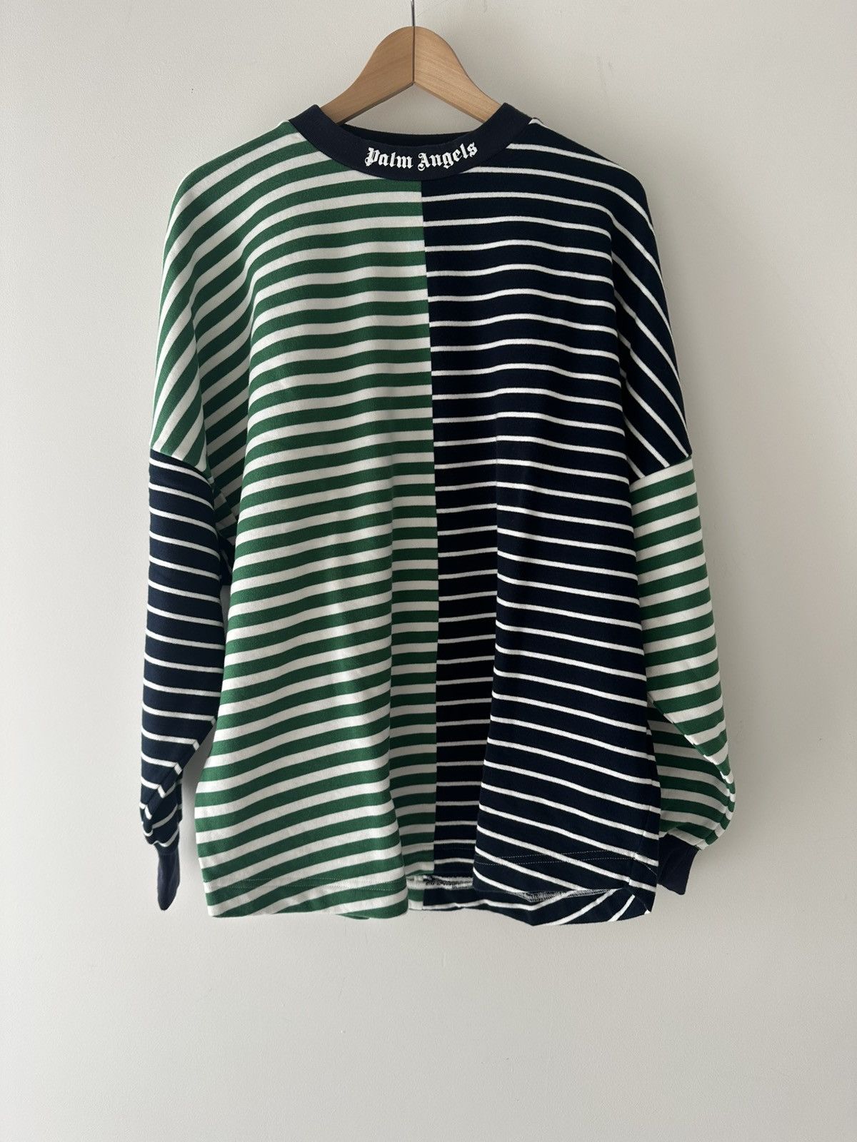 Palm Angels Palm Angels Striped Long Sleeve Tee – Green/Navy – Size M Size US M / EU 48-50 / 2 - 8 Thumbnail