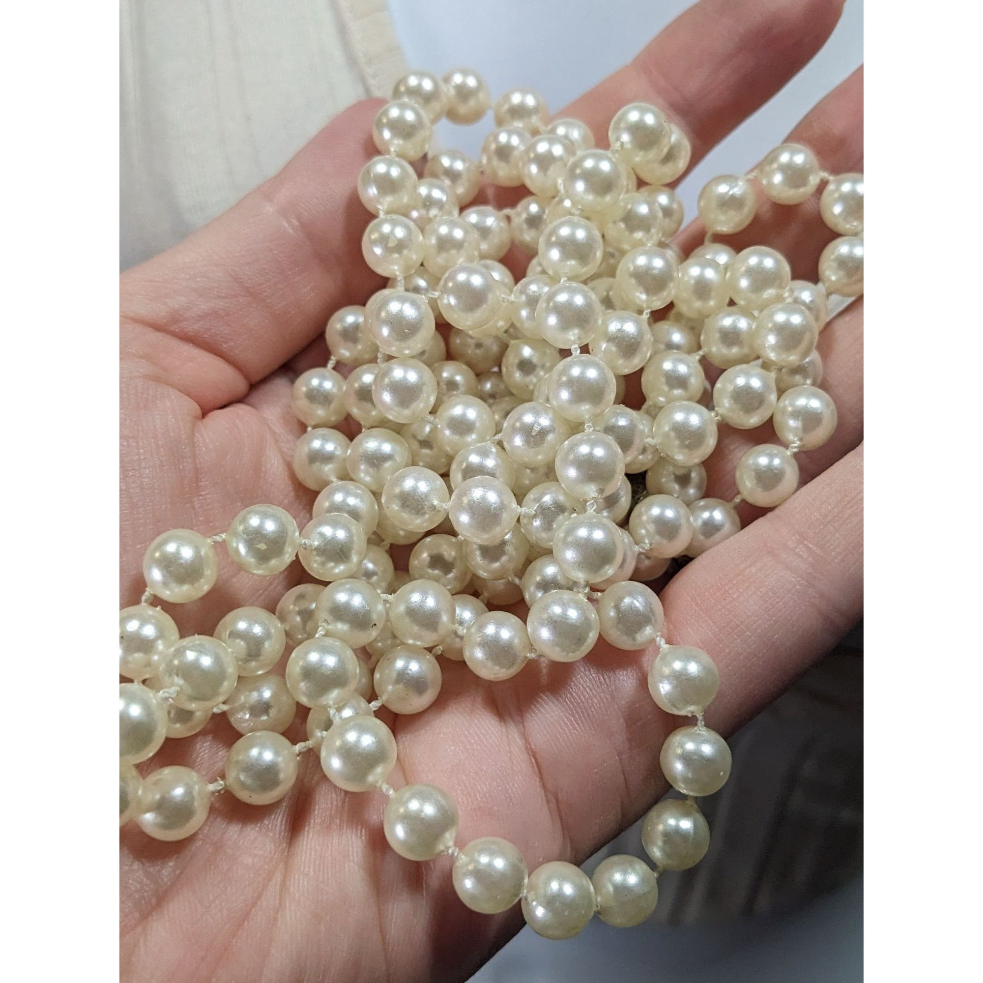 Other Classic Long White Faux Pearl Beaded Necklace Size ONE SIZE - 4 Thumbnail