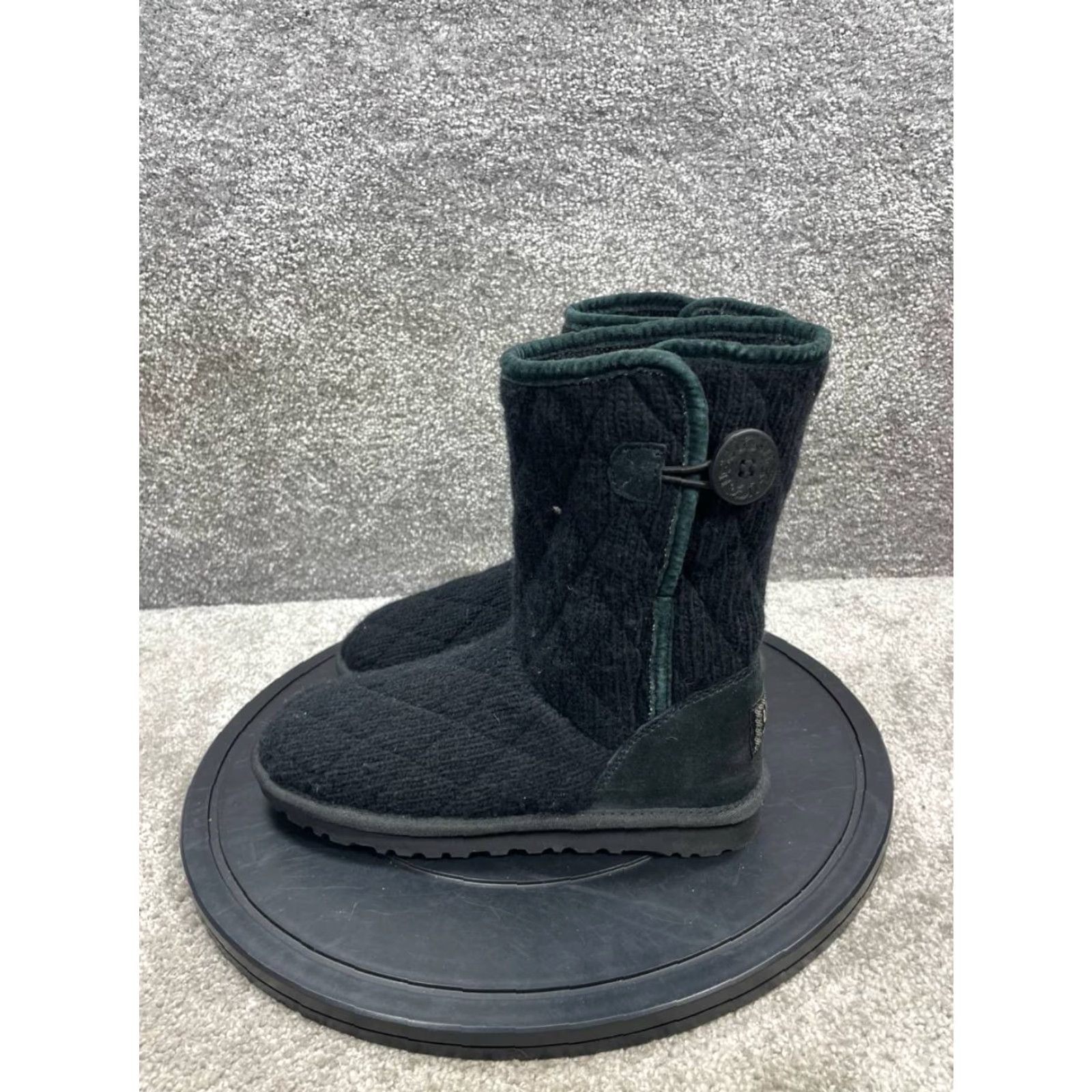 Ugg Ugg Boots Womens Size 8 Us Mountain Black Knit Quilted Mid-Calf Comfort Winter Snow Boot Size US 8 / IT 38 - 5 Thumbnail