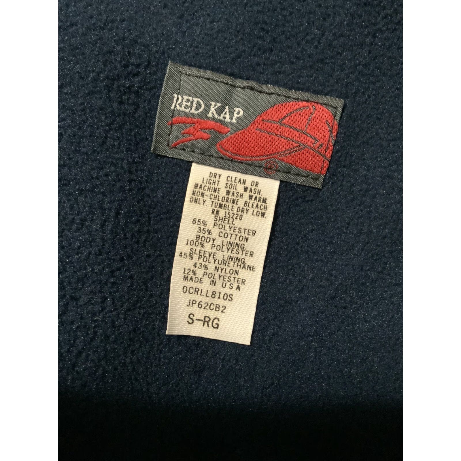 Red Kap VINTAGE Red Kap Jacket Workwear Blue Zip Fleece Lined Mechanic Sz. S Mens Size US S / EU 44-46 / 1 - 7 Thumbnail
