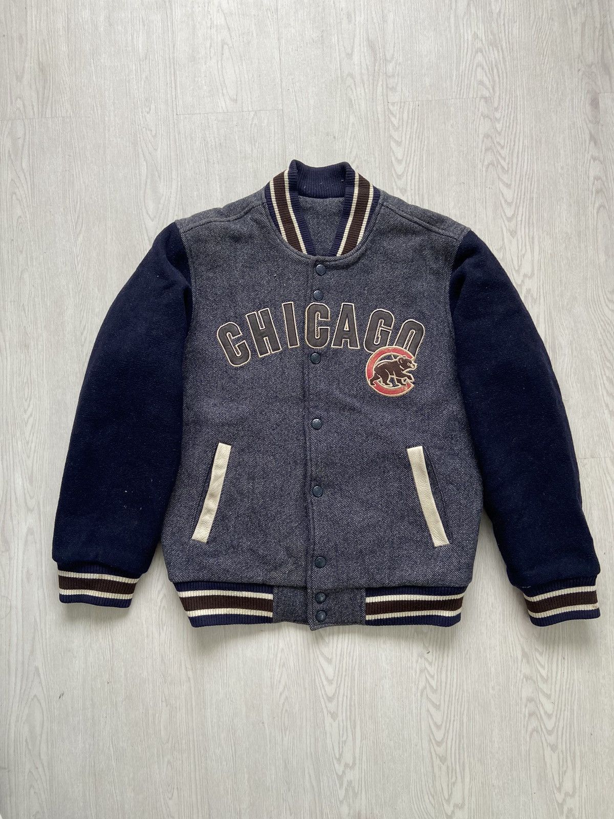 MLB Vintage 1990’s MLB Chicago Cubs Varsity Bomber Jacket Size US L / EU 52-54 / 3 - 1 Thumbnail