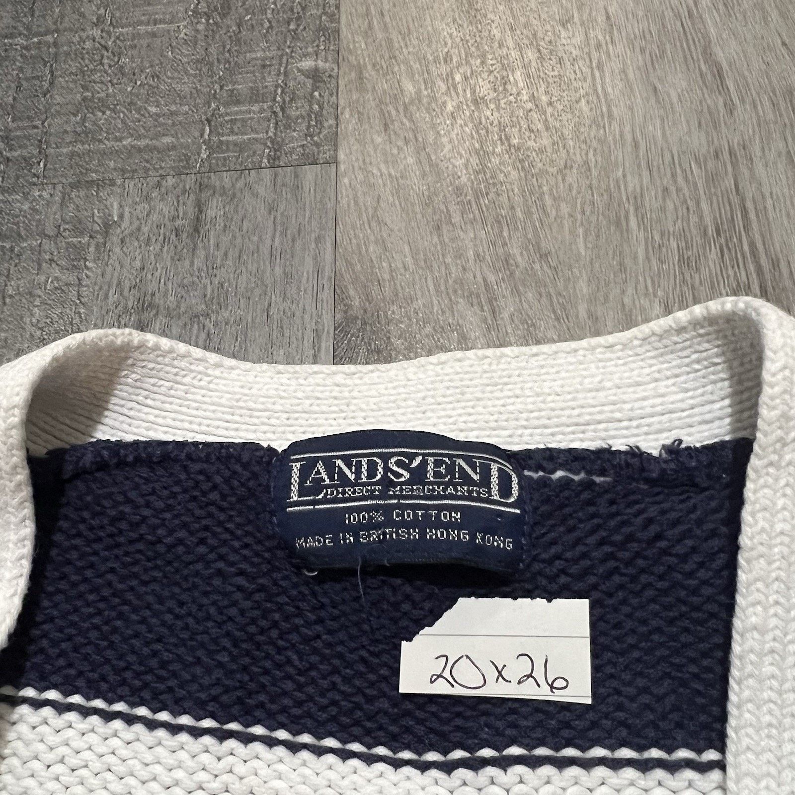 Vintage VTG Lands End 90s Striped Cardigan Sweater Preppy Sailing Size US M / EU 48-50 / 2 - 5 Thumbnail