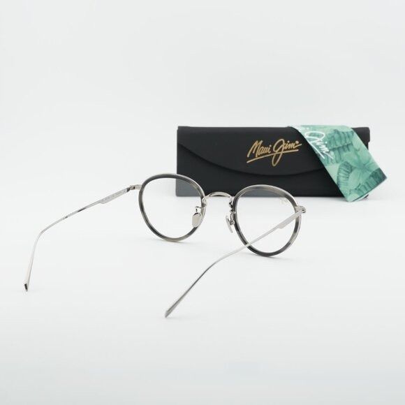Maui Jim Maui Jim MJO 2420 02C Eyeglasses Silver/Grey 46mm Round Fram Size ONE SIZE - 10 Thumbnail