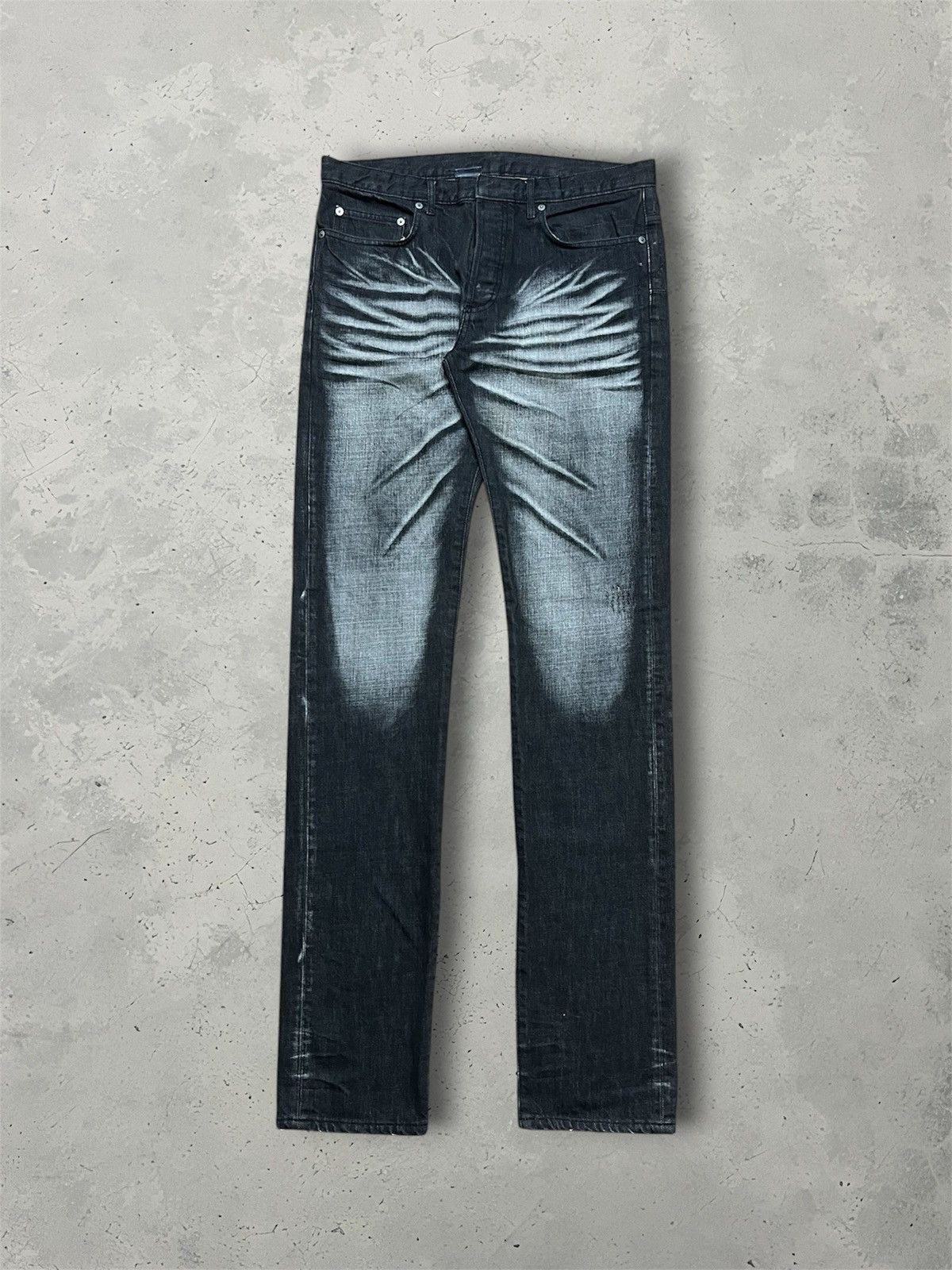 Dior × Hedi Slimane Dior Homme clawmark rust wash denim jeans made