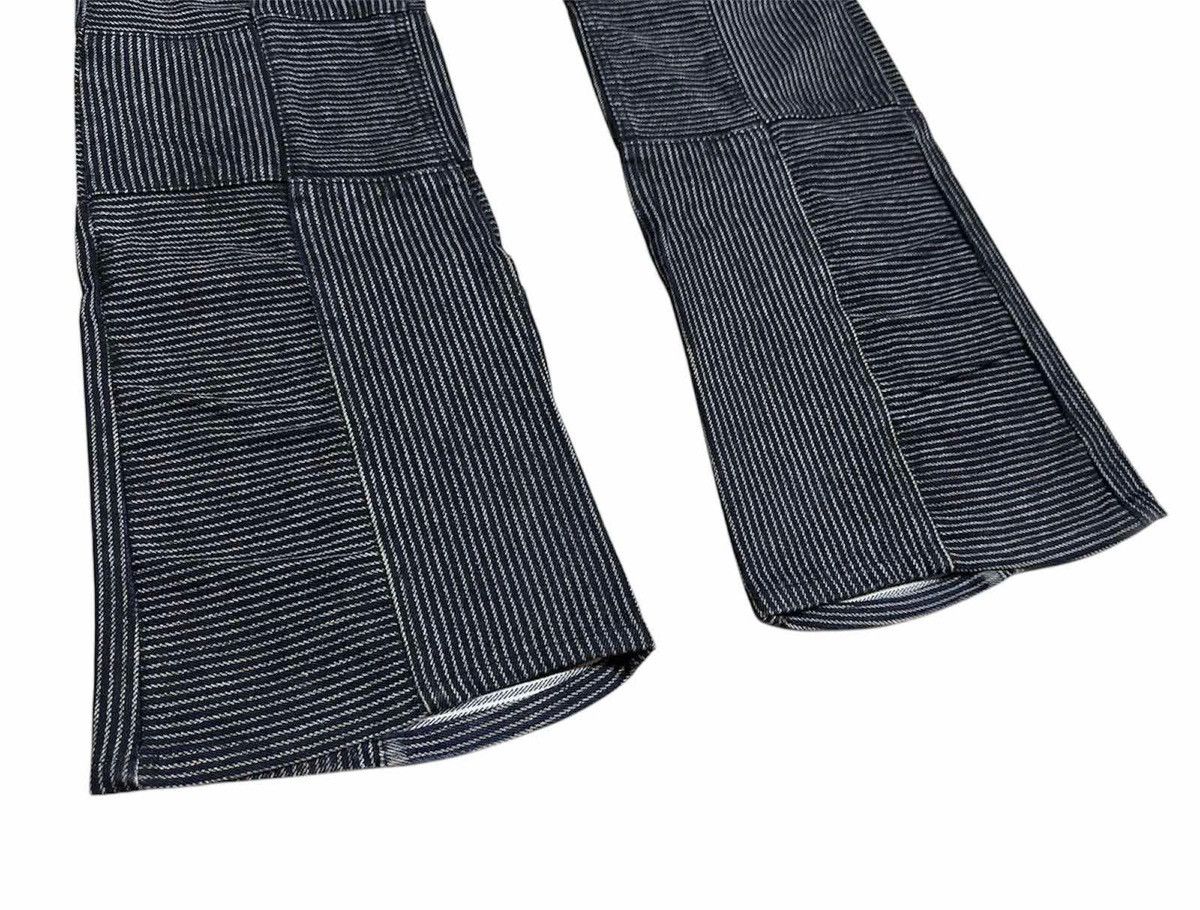 If Six Was Nine × Japanese Brand × Tornado Mart 🔥 Difference Rupert Flared Denim Cross Striped Patchwork Size US 30 / EU 46 - 3 Thumbnail
