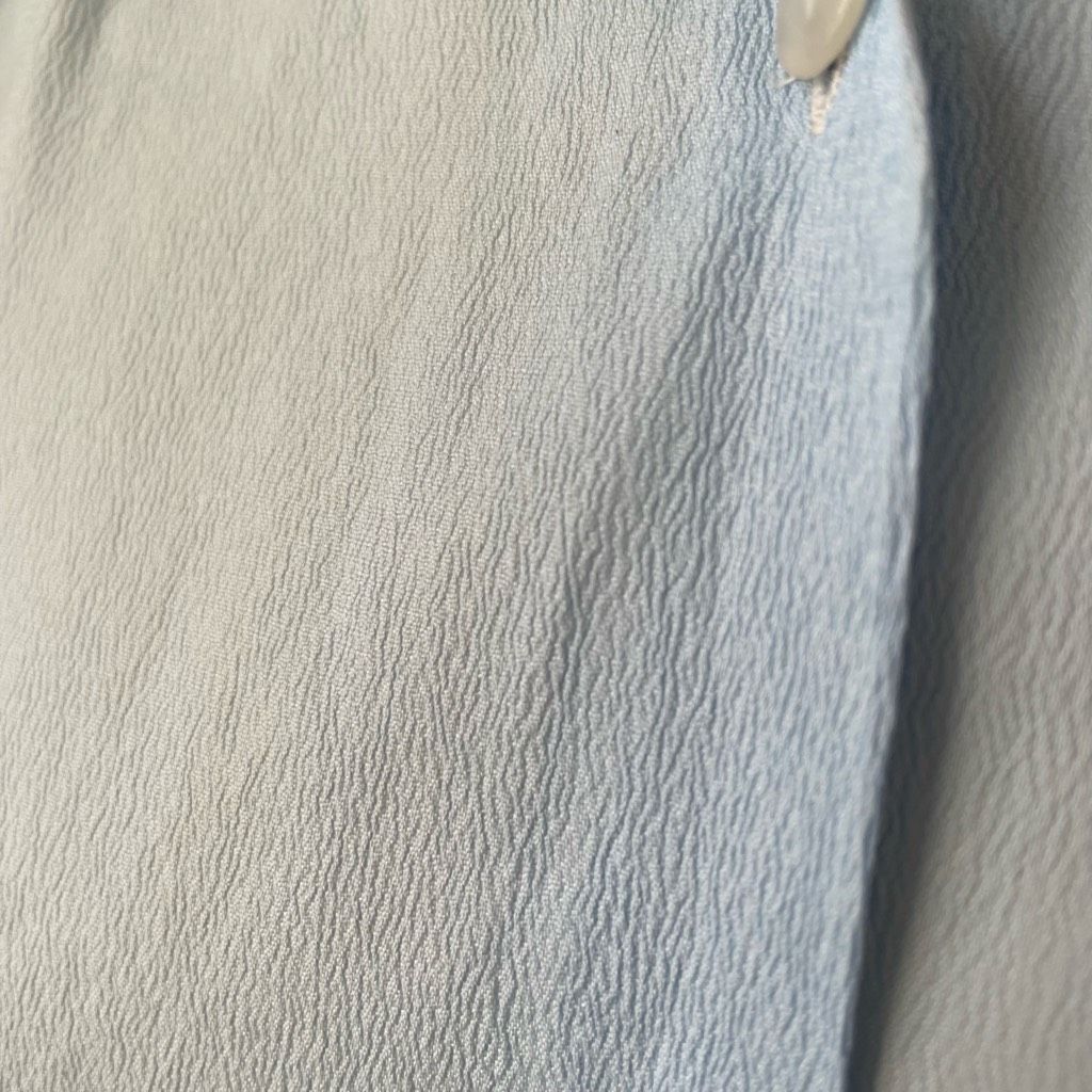 Vintage Vintage 70s Miss Holly Light Blue Textured Crepe Pointy Coll Size M / US 6-8 / IT 42-44 - 5 Thumbnail