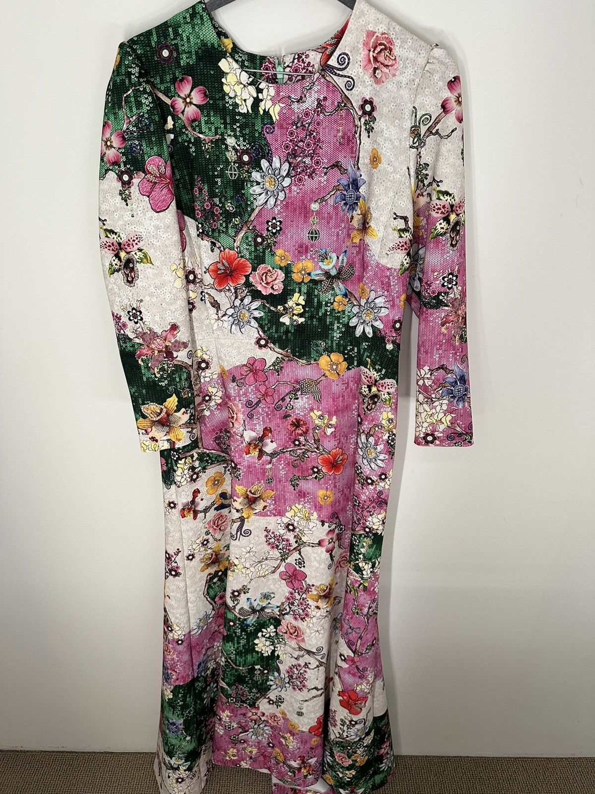 Mary Katrantzou Chantal Dress Patched Emerald custom made Size M / US 6-8 / IT 42-44 - 3 Thumbnail