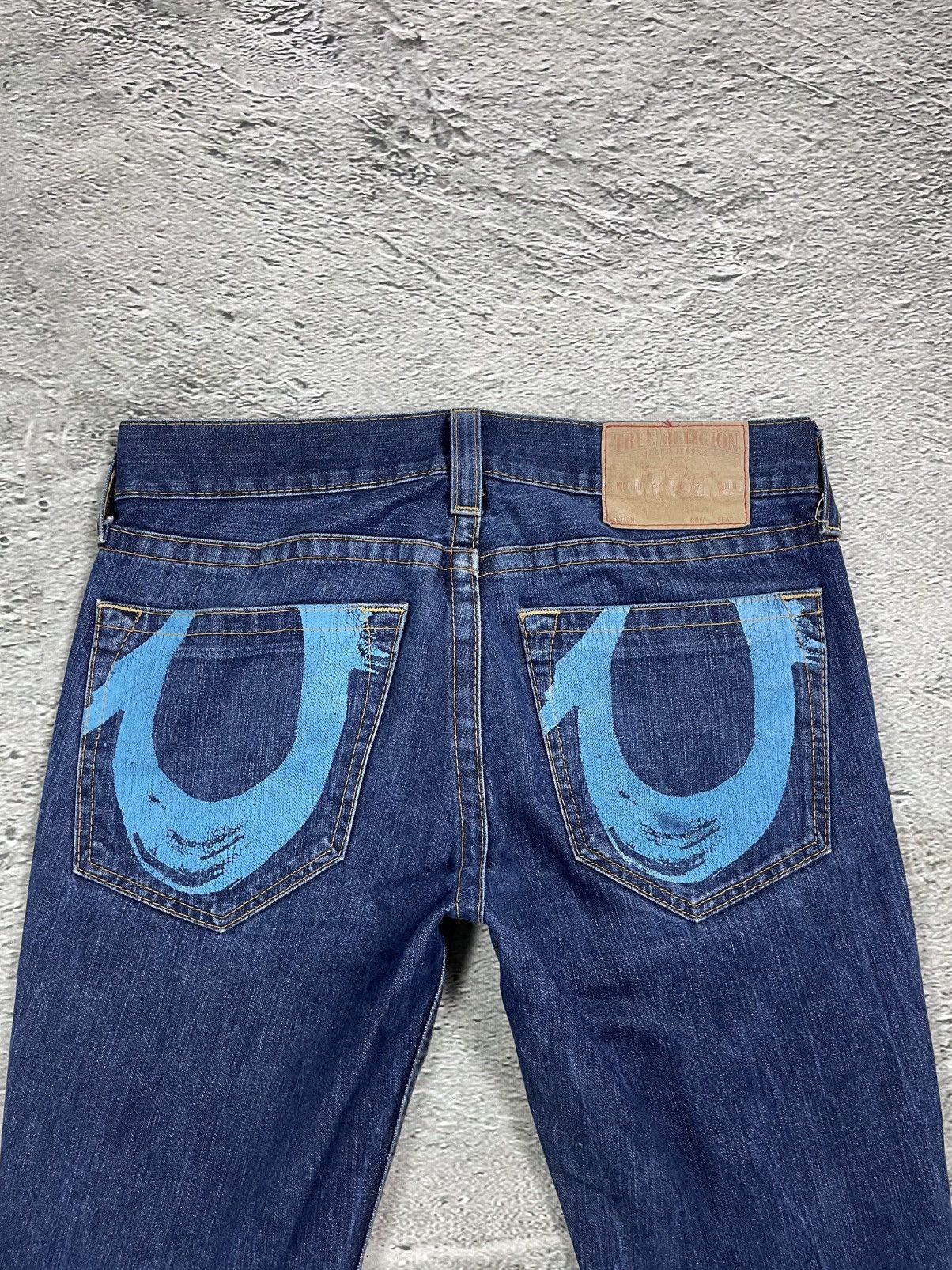 True Religion True Religion vintage blue jeans big logo painted Size US 36 / EU 52 - 3 Thumbnail