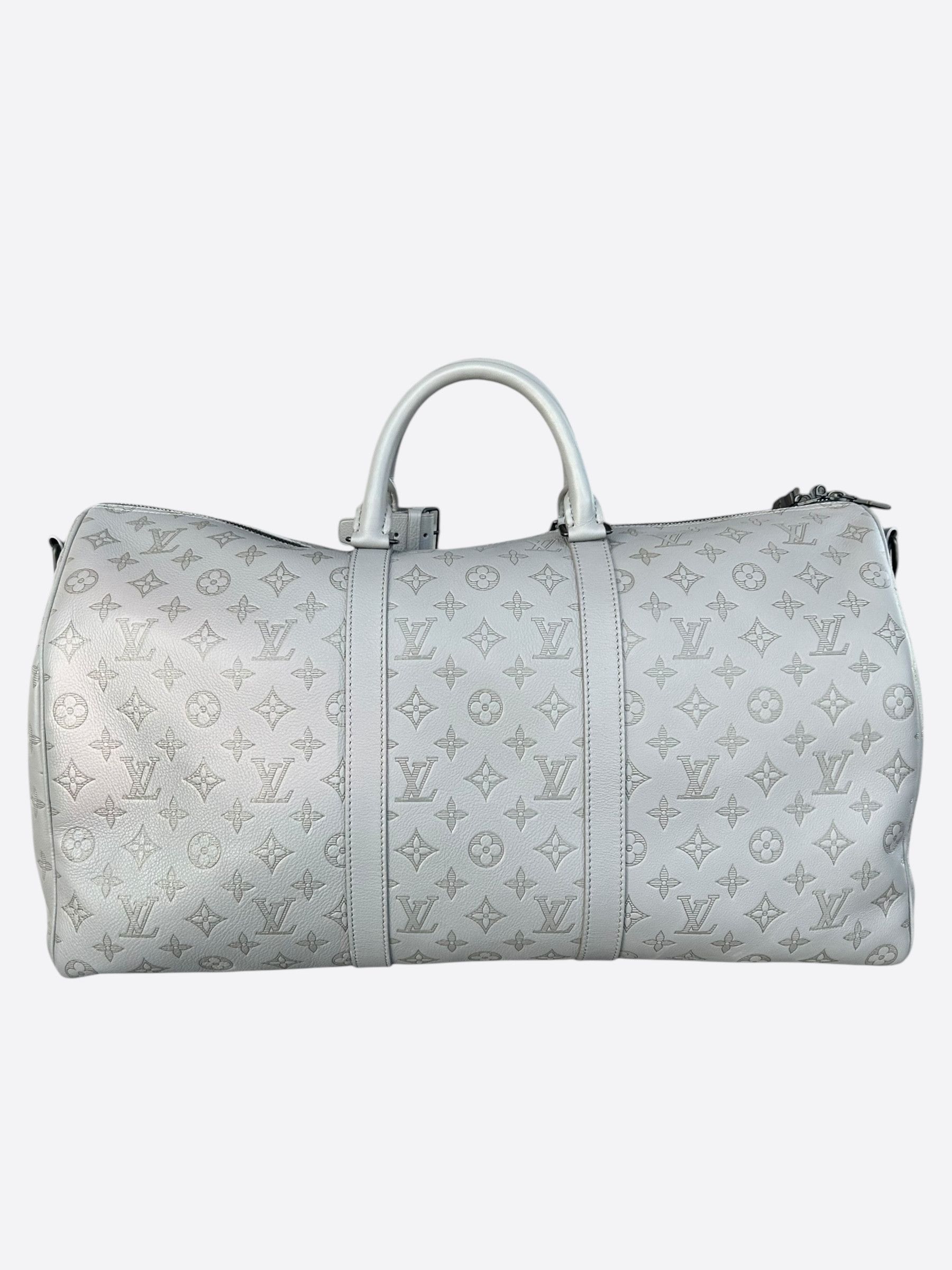 Louis Vuitton Louis Vuitton Grey Monogram Shadow Keepall 50 Size ONE SIZE - 3 Thumbnail