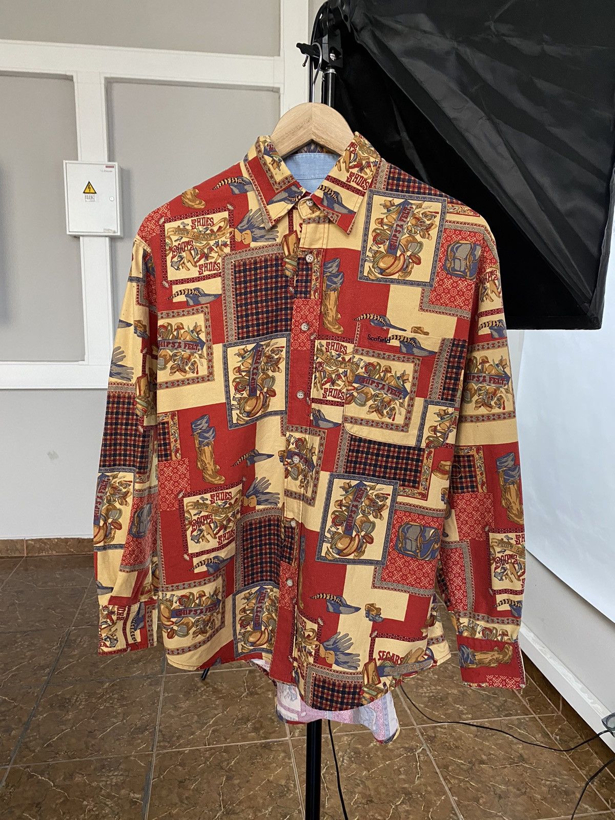 Designer Vintage 90s Scofield Hunting Luxury Shirt Rare Retro Hype Size US M / EU 48-50 / 2 - 1 Thumbnail