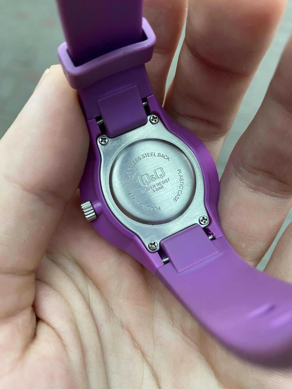 Japanese Brand Q&Q Purple Floral Womens Watch Size ONE SIZE - 5 Thumbnail